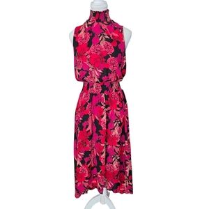 Nanette Lepore Smock Neck and Waist Floral Dress Valentines Day Outfit Size 2
